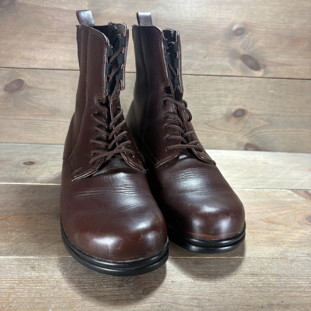 dansko womens size 37 shoes brown leather heel sigourney ankle boots - Picture 5 of 10